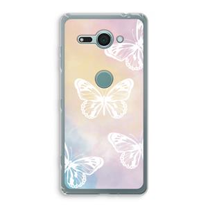 CaseCompany White butterfly: Sony Xperia XZ2 Compact Transparant Hoesje