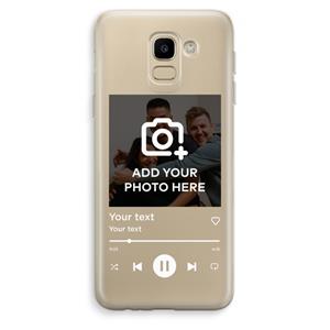 CaseCompany Music Player: Samsung Galaxy J6 (2018) Transparant Hoesje