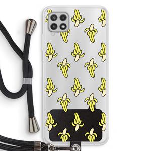 CaseCompany Bananas: Samsung Galaxy A22 4G Transparant Hoesje met koord