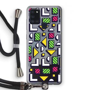 CaseCompany 8-bit N°4: Samsung Galaxy A21s Transparant Hoesje met koord