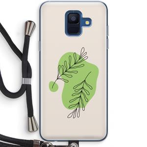 CaseCompany Beleaf in you: Samsung Galaxy A6 (2018) Transparant Hoesje met koord