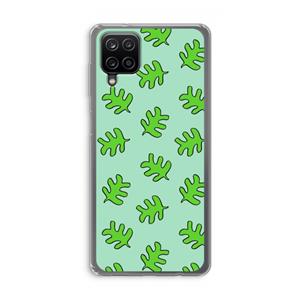 CaseCompany Groene blaadjes: Samsung Galaxy A12 Transparant Hoesje