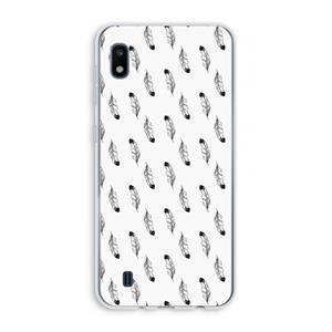 CaseCompany Pluimen: Samsung Galaxy A10 Transparant Hoesje