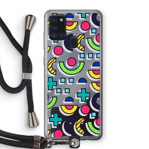 CaseCompany 8-bit N°6: Samsung Galaxy A21s Transparant Hoesje met koord