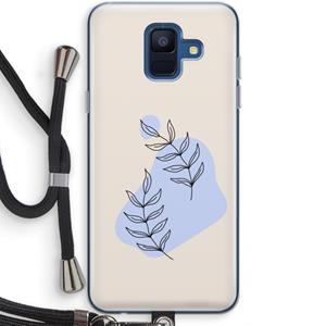 CaseCompany Leaf me if you can: Samsung Galaxy A6 (2018) Transparant Hoesje met koord