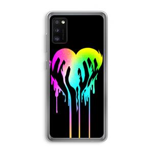 CaseCompany Hold My Heart: Samsung Galaxy A41 Transparant Hoesje