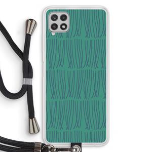 CaseCompany Swirls: Samsung Galaxy A22 4G Transparant Hoesje met koord