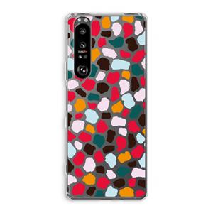 CaseCompany Colored Giraffe: Sony Xperia 1 III Transparant Hoesje