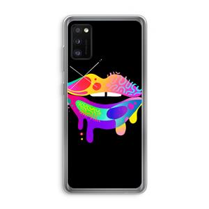 CaseCompany Lip Palette: Samsung Galaxy A41 Transparant Hoesje