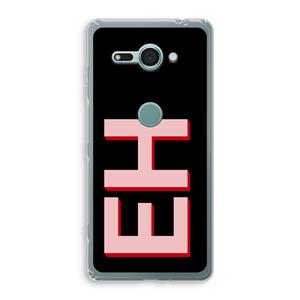 CaseCompany Monogram: Sony Xperia XZ2 Compact Transparant Hoesje