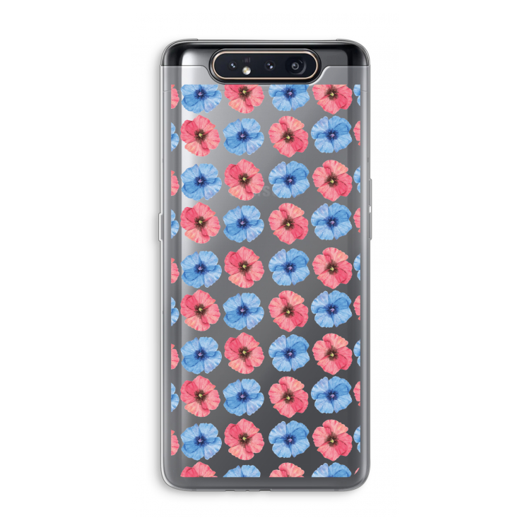 CaseCompany Klaproosjes: Samsung Galaxy A80 Transparant Hoesje