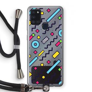 CaseCompany 8-bit N°8: Samsung Galaxy A21s Transparant Hoesje met koord