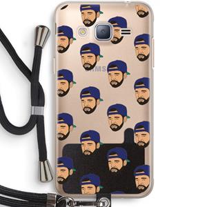 CaseCompany Drake Away: Samsung Galaxy J3 (2016) Transparant Hoesje met koord