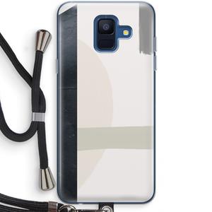 CaseCompany Baca: Samsung Galaxy A6 (2018) Transparant Hoesje met koord