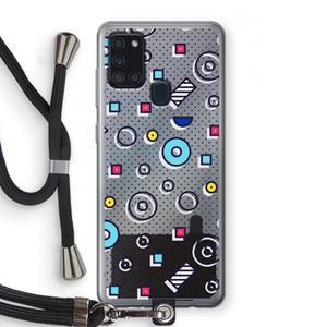 CaseCompany 8-bit N°9: Samsung Galaxy A21s Transparant Hoesje met koord