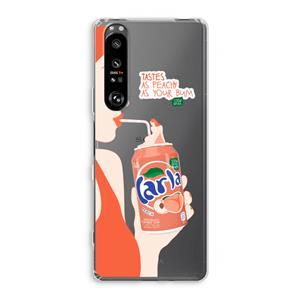 CaseCompany Peach please!: Sony Xperia 1 III Transparant Hoesje