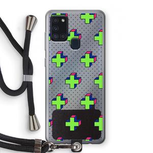 CaseCompany 8-bit N°10: Samsung Galaxy A21s Transparant Hoesje met koord