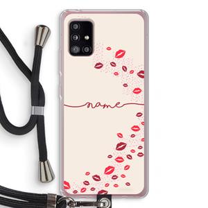 CaseCompany Kusjes: Samsung Galaxy A51 5G Transparant Hoesje met koord
