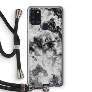 CaseCompany Onweer: Samsung Galaxy A21s Transparant Hoesje met koord