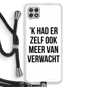 CaseCompany Meer verwacht: Samsung Galaxy A22 4G Transparant Hoesje met koord