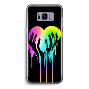 CaseCompany Hold My Heart: Samsung Galaxy S8 Transparant Hoesje