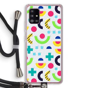 CaseCompany 8-bit N°1: Samsung Galaxy A51 5G Transparant Hoesje met koord
