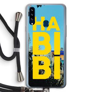 CaseCompany Habibi Majorelle : Samsung Galaxy A20s Transparant Hoesje met koord
