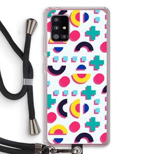 CaseCompany 8-bit N°2: Samsung Galaxy A51 5G Transparant Hoesje met koord