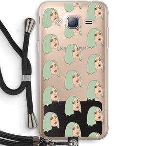CaseCompany King Kylie: Samsung Galaxy J3 (2016) Transparant Hoesje met koord