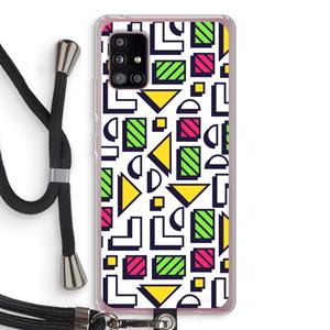 CaseCompany 8-bit N°4: Samsung Galaxy A51 5G Transparant Hoesje met koord