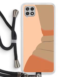CaseCompany Bikini: Samsung Galaxy A22 4G Transparant Hoesje met koord