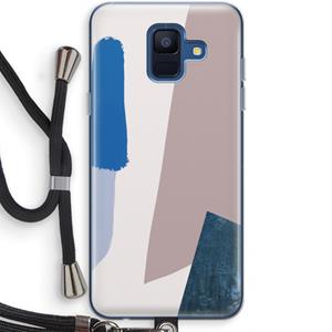 CaseCompany Lapis: Samsung Galaxy A6 (2018) Transparant Hoesje met koord