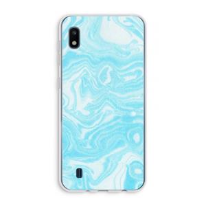 CaseCompany Waterverf blauw: Samsung Galaxy A10 Transparant Hoesje