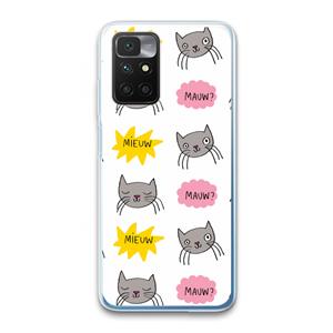 CaseCompany Meow: Xiaomi Redmi 10 Transparant Hoesje