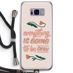 CaseCompany Optimistic flower girl: Samsung Galaxy S8 Plus Transparant Hoesje met koord