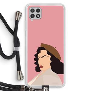 CaseCompany Confidence: Samsung Galaxy A22 4G Transparant Hoesje met koord