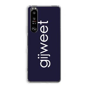 CaseCompany Gijweet: Sony Xperia 1 III Transparant Hoesje