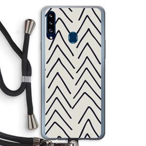 CaseCompany Marrakech Arrows: Samsung Galaxy A20s Transparant Hoesje met koord