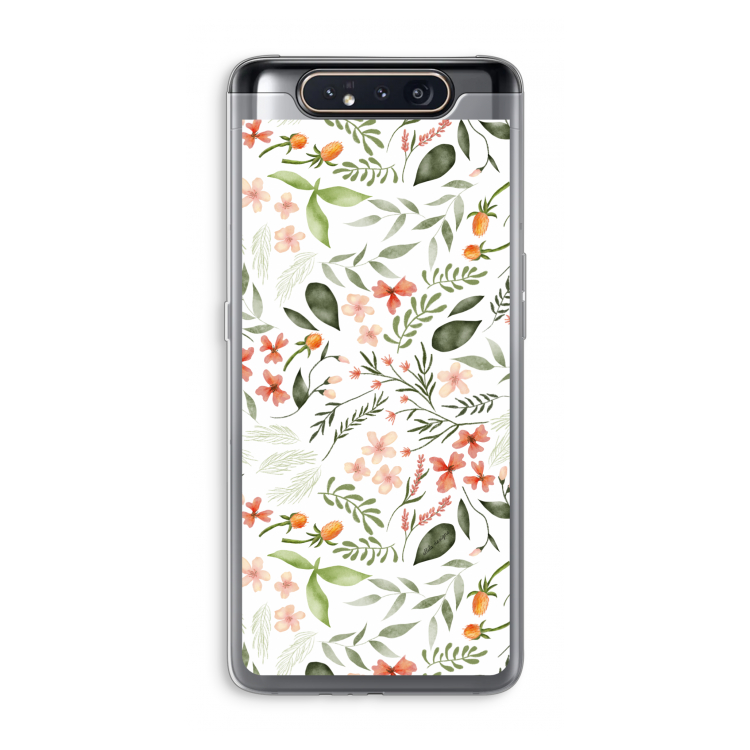 CaseCompany Sweet little flowers: Samsung Galaxy A80 Transparant Hoesje