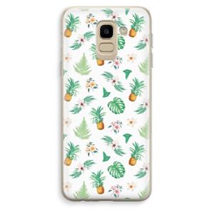 CaseCompany Ananas bladeren: Samsung Galaxy J6 (2018) Transparant Hoesje