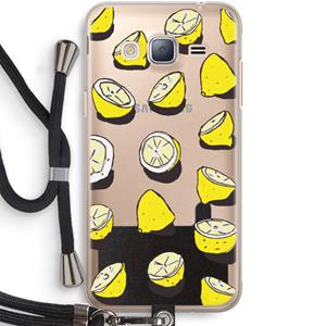 CaseCompany When Life Gives You Lemons...: Samsung Galaxy J3 (2016) Transparant Hoesje met koord