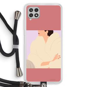 CaseCompany Cosy: Samsung Galaxy A22 4G Transparant Hoesje met koord