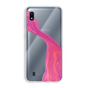 CaseCompany Paarse stroom: Samsung Galaxy A10 Transparant Hoesje