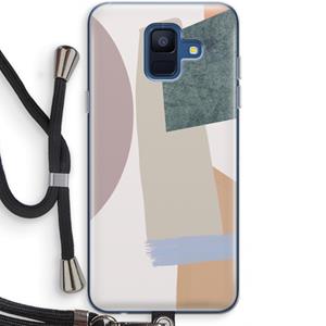 CaseCompany Lindo: Samsung Galaxy A6 (2018) Transparant Hoesje met koord
