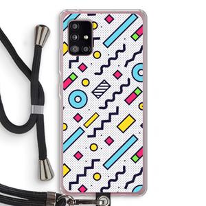 CaseCompany 8-bit N°8: Samsung Galaxy A51 5G Transparant Hoesje met koord