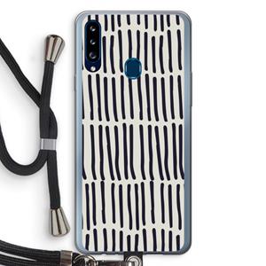 CaseCompany Moroccan stripes: Samsung Galaxy A20s Transparant Hoesje met koord