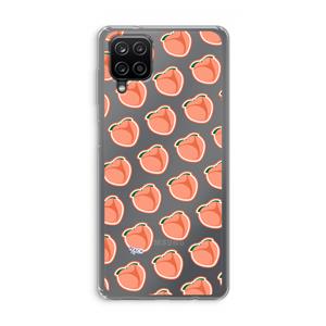 CaseCompany Just peachy: Samsung Galaxy A12 Transparant Hoesje