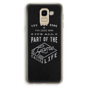 CaseCompany Life: Samsung Galaxy J6 (2018) Transparant Hoesje