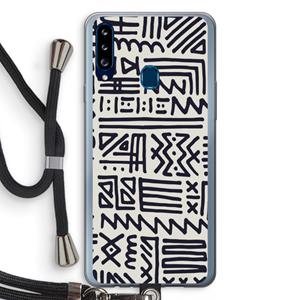 CaseCompany Marrakech print: Samsung Galaxy A20s Transparant Hoesje met koord