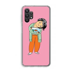 CaseCompany Visknuffel: Samsung Galaxy A32 5G Transparant Hoesje